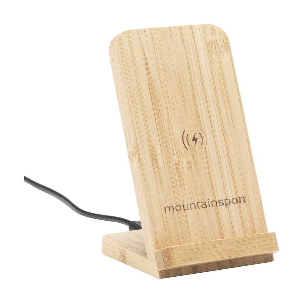 Baloo Wireless Charger Stand 15W - bamboo