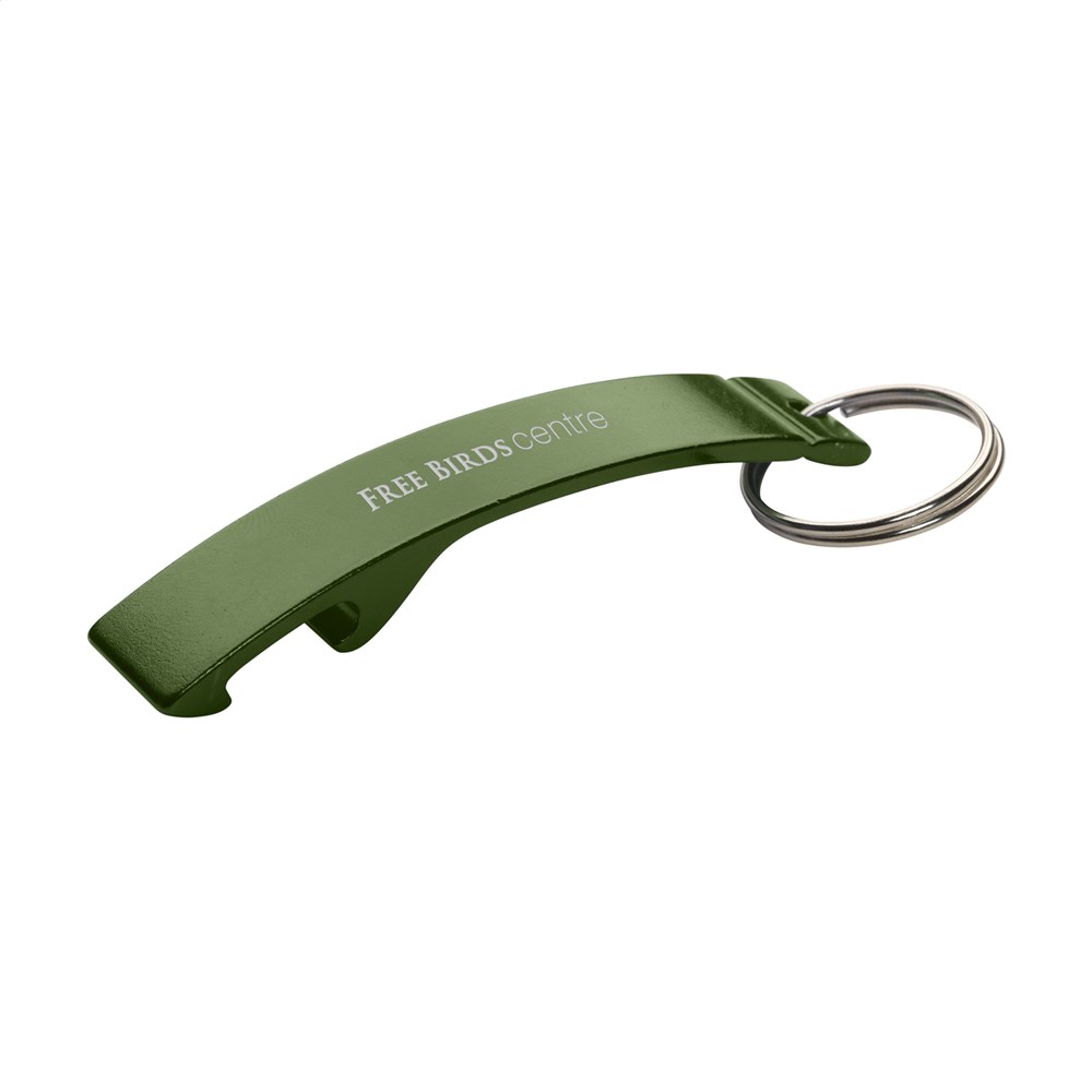 Alu Opener keyring - green