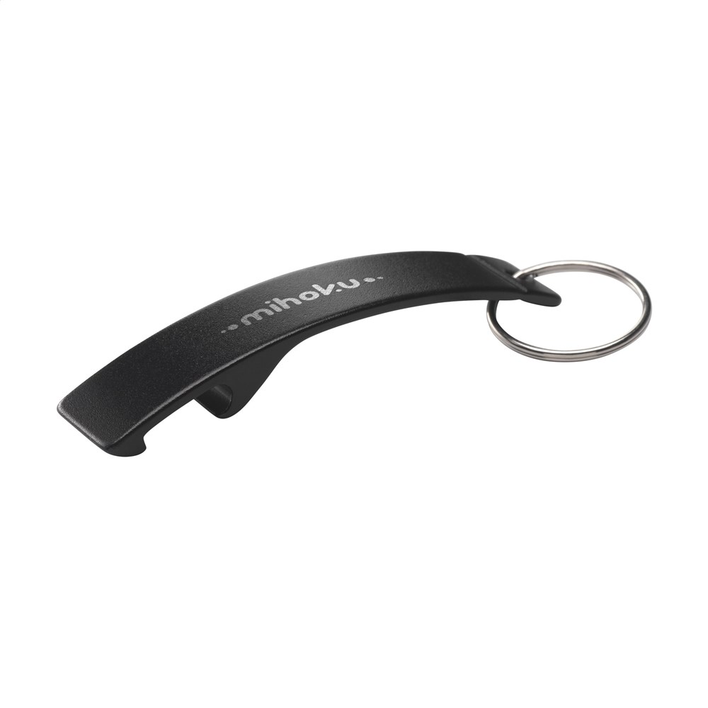 Alu Opener GRS Recycled keyring - black