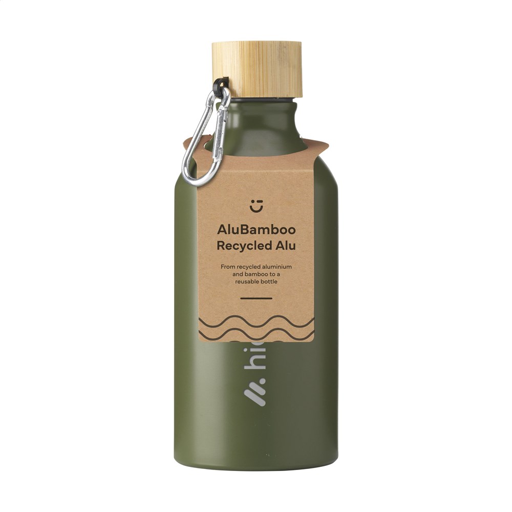 AluBamboo GRS Recycled Alu 500 ml water bottle - green