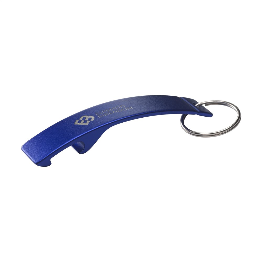 Alu Opener GRS Recycled keyring - blue