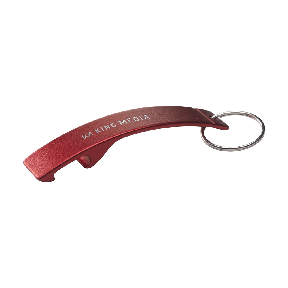 Alu Opener GRS Recycled keyring - red