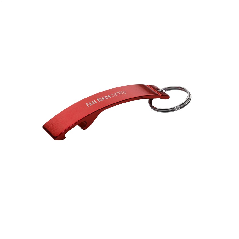 Alu Opener keyring - red