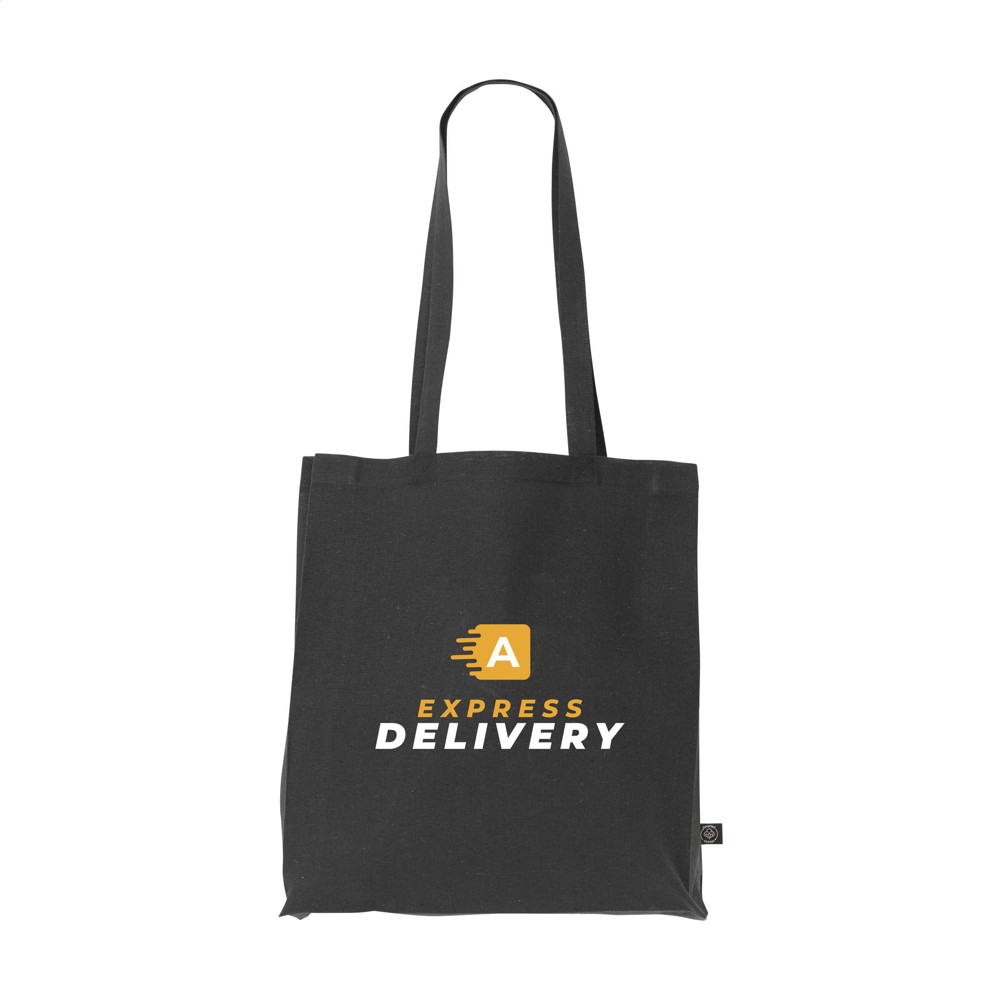 Colour Square Bag GRS Recycled Cotton (150 g/m²) - black