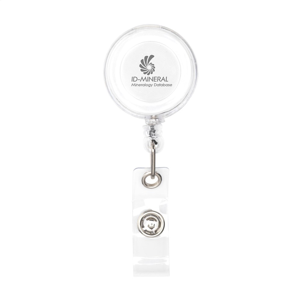 BadgeClip badge holder - transparent white