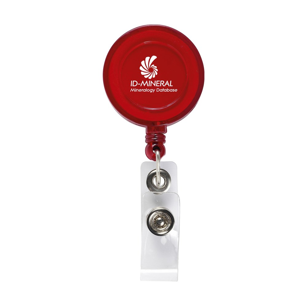 BadgeClip badge holder - transparent red